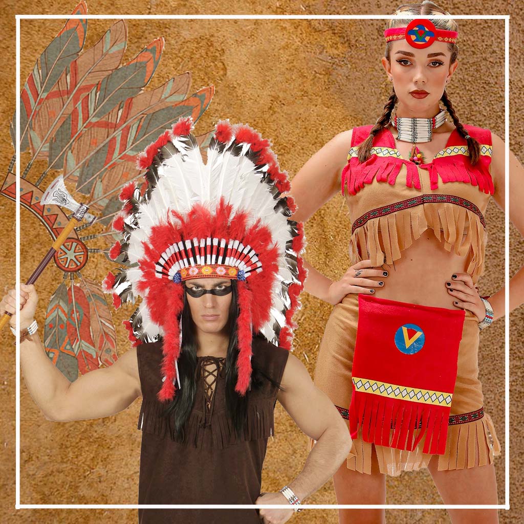 Disfraces de Indios para hombre, mujer, ni&ntilde;o y ni&ntilde;a
